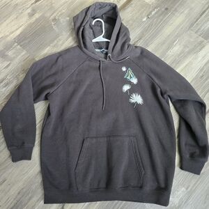 Volcom Charcoal Hoodie with Graphic Design Size Medium!